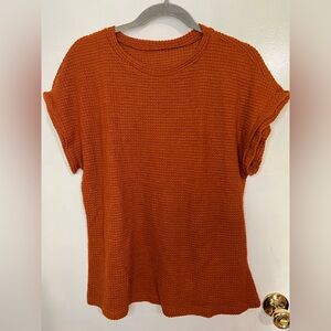 Orange Knit Women's Top